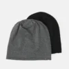 Pier One UNISEX 2 PACK - Mütze - Black/grey