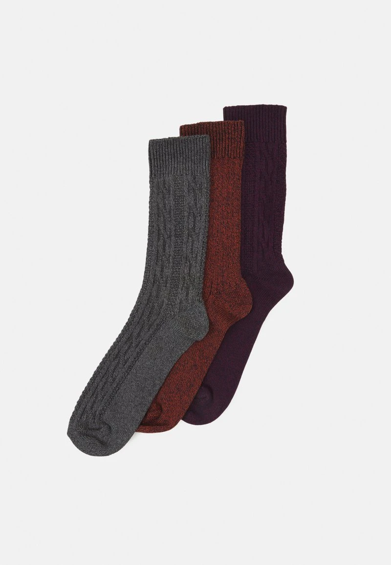 Pier One 3PACK - Socken - Dark Green/orange/bordeaux 3 Pier One 3PACK - Socken - Dark Green/orange/bordeaux – Bild 3