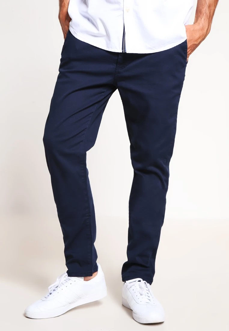 Pier One SLIM FIT CHINO - Chino - Dark Blue 1 Pier One SLIM FIT CHINO - Chino - Dark Blue