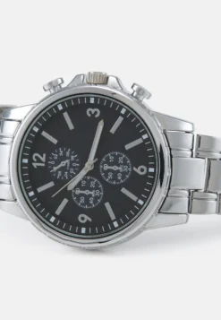 Pier One UNISEX - Uhr - Silver-coloured/black -Pier One 74a3ccc1c5ec4cf19b661e26058a743f