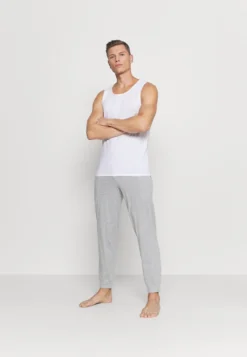 Pier One 2 PACK - Nachtwäsche Hose - Mottled Dark Grey/mottled Grey