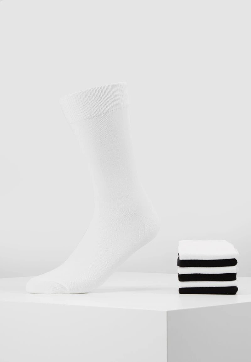 Pier One 7 PACK - Socken - White/black 1 Pier One 7 PACK - Socken - White/black
