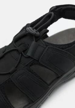 Pier One LEATHER - Trekkingsandale - Black -Pier One ab894321bfec480fbf3db5c6bf0d1f1f