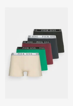 Pier One 5 PACK - Panties - Beige/green/bordeaux -Pier One bc7bad60932445cabd41ffd20695bb0b