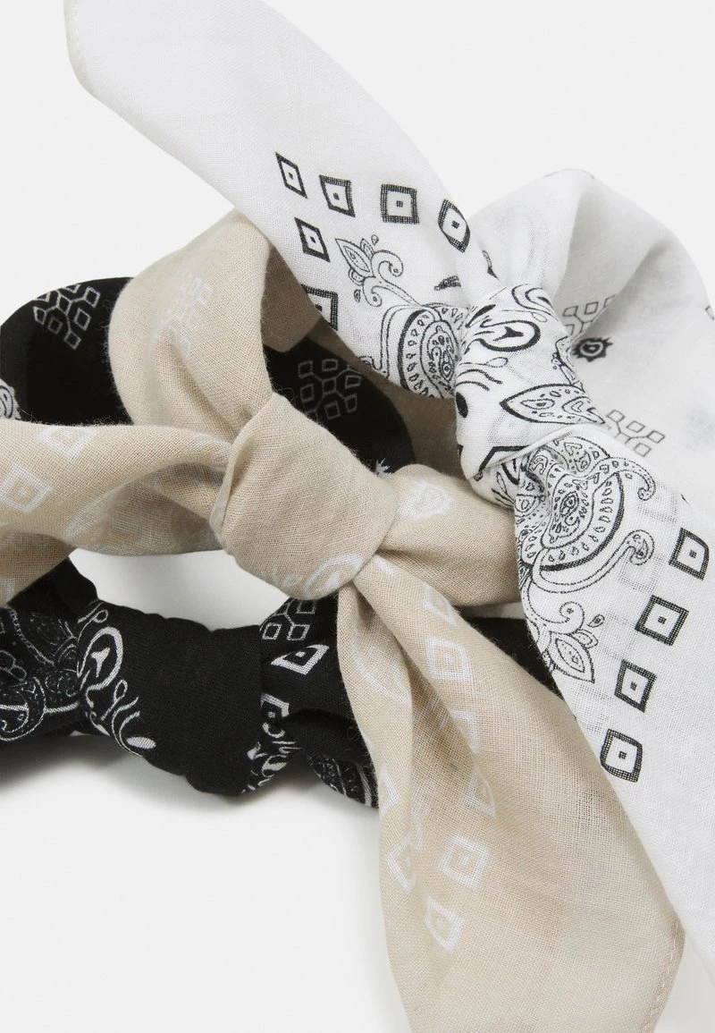 Pier One BANDANA UNISEX 3 PACK - Tuch - Black/white/beige 3 Pier One BANDANA UNISEX 3 PACK - Tuch - Black/white/beige – Bild 3
