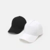 Pier One UNISEX 2 PACK - Cap - Black/white