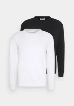Pier One 2 PACK - Sweatshirt - White/black -Pier One c8d8ecb087614e1d86ddf5a1041c7c53