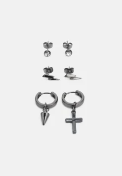 Pier One 3 PACK UNISEX - Ohrringe - Silver-coloured -Pier One dad46051e6e14b3ab2c2d81bee13cd32