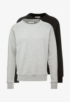 Pier One 2 PACK - Sweatshirt - Mottled Light Grey/black 10 Pier One 2 PACK - Sweatshirt - Mottled Light Grey/black -Pier One dba537e667ce4fe2aee0ab958e24e9cf