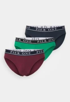 Pier One BRANDED WAISTBAND BRIEFS 3 PACK - Slip - Dark Blue /green/bordeaux 10 Pier One BRANDED WAISTBAND BRIEFS 3 PACK - Slip - Dark Blue /green/bordeaux -Pier One e4133ac12af345d2ba6dfa134f8b50cd