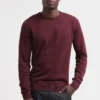 Pier One BASIC CREWNECK - Strickpullover - Bordeaux