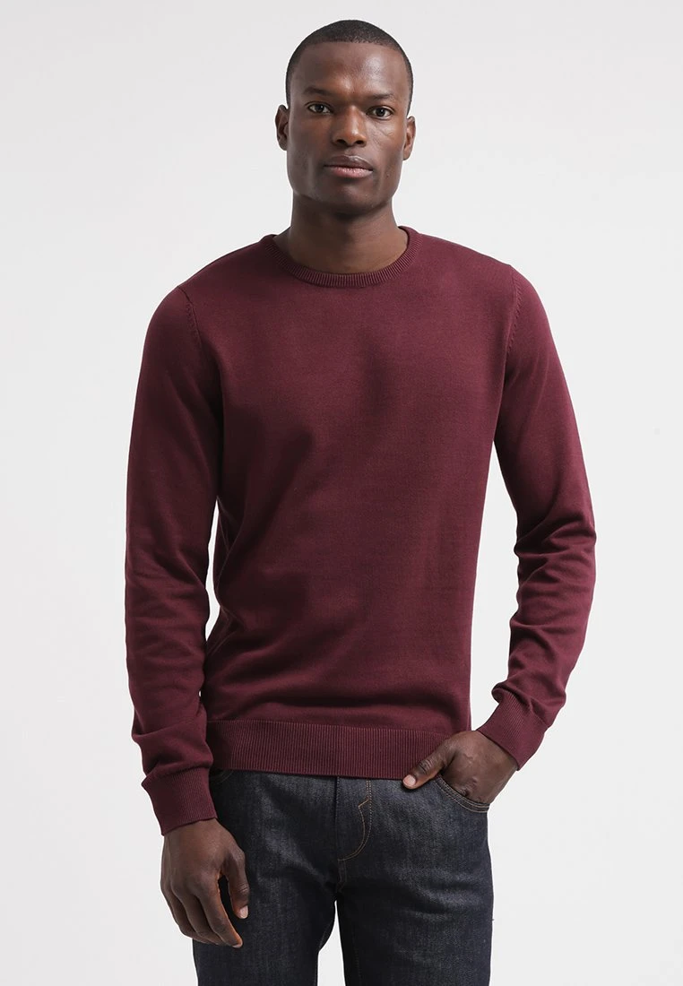 Pier One BASIC CREWNECK - Strickpullover - Bordeaux 1 Pier One BASIC CREWNECK - Strickpullover - Bordeaux
